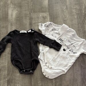 Zara Lot 3 x baby bodysuits 3-6M Zara